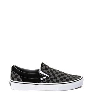black and gray checkered vans
